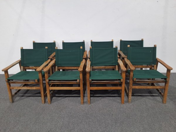 Lot 182 - SET OF EIGHT DIRECTORS CHAIRS