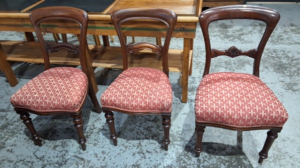 Lot 140 - THREE DINING CHAIRS