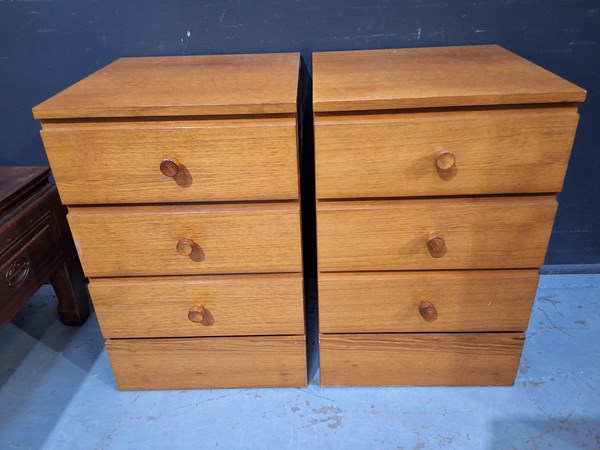 Lot 220 - PAIR OF BEDSIDE CHESTS