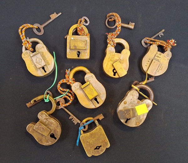 Lot 1272 - EIGHT PADLOCKS