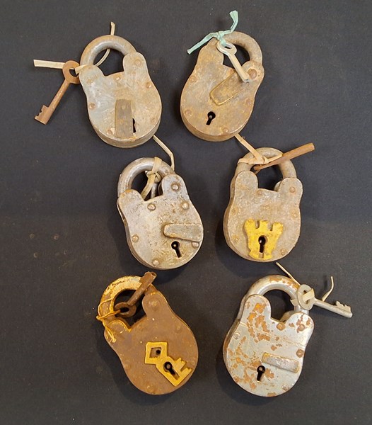 Lot 1274 - SIX PADLOCKS