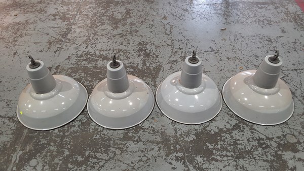 Lot 51 - LARGE INDUSTRIAL LIGHT SHADES