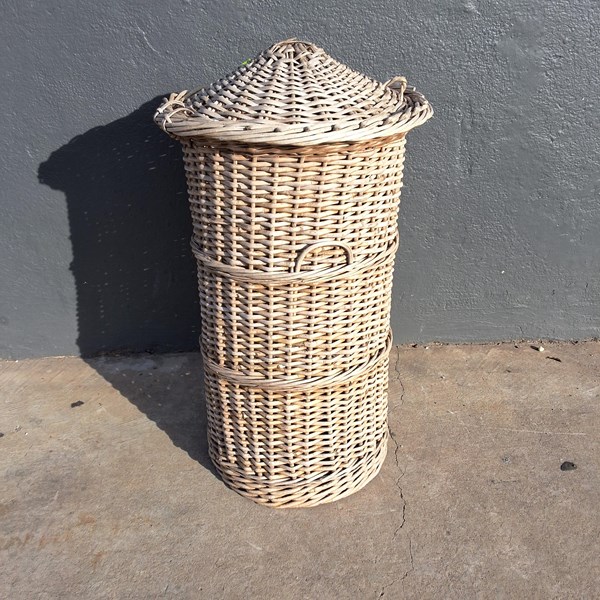 Lot 68 - CANE LIDDED BASKET