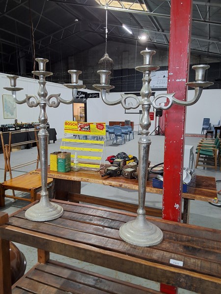 Lot 418 - TWO CANDELABRAS