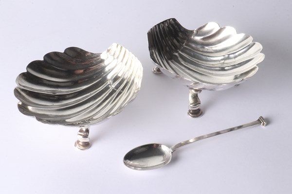 Lot 1038 - SILVER SALT CELLARS