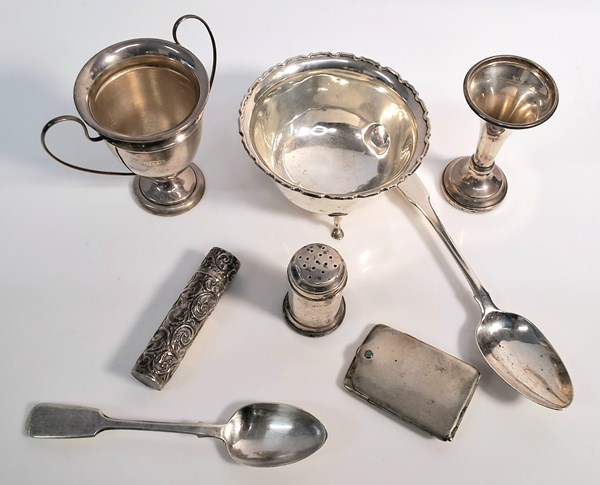 Lot 1052 - SILVER CONDIMENTS