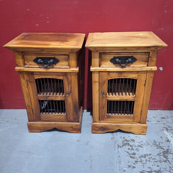 Lot 122 - PAIR OF BEDSIDES