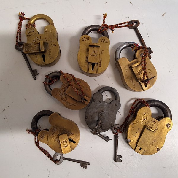 Lot 1177 - SEVEN PADLOCKS