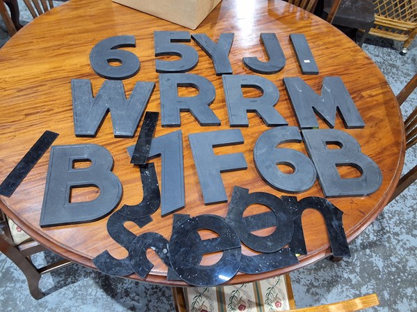 Lot 134 - SIGNAGE LETTERS AND NUMBERS