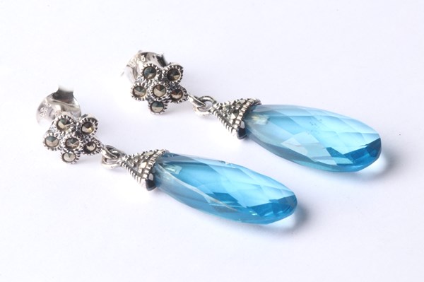 Lot 1016 - SILVER EARRINGS