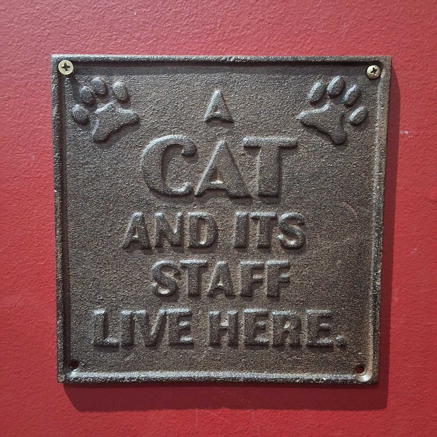 Lot 24 - CAST IRON PLAQUE
