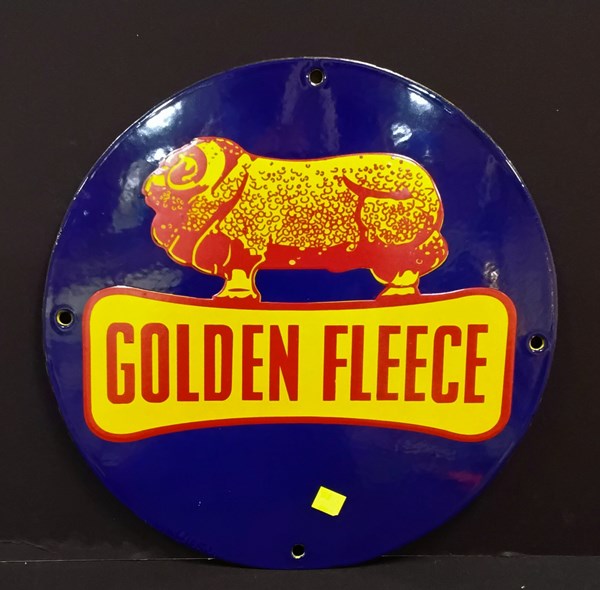 Lot 1238 - ENAMEL GOLDEN FLEECE SIGN