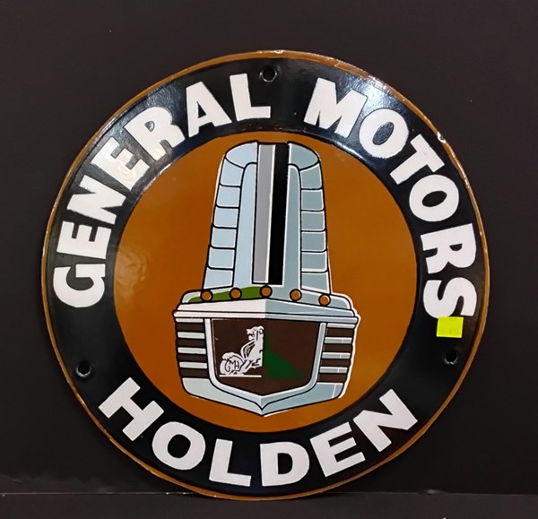 Lot 1241 - ENAMEL GM HOLDEN SIGN