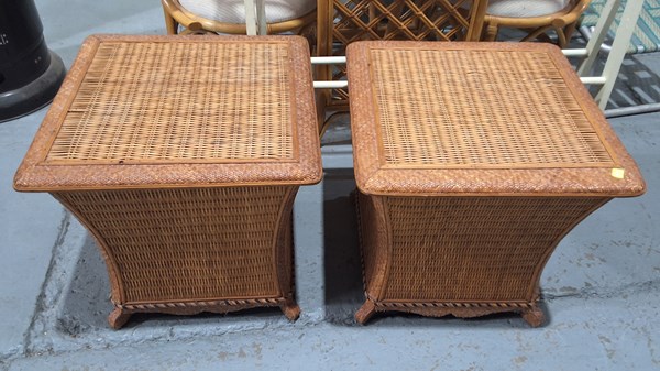 Lot 315 - PAIR OF OTTOMANS
