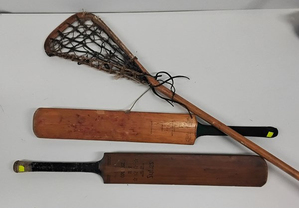 Lot 1297 - CRICKET BATS AND LACROSSE STICK