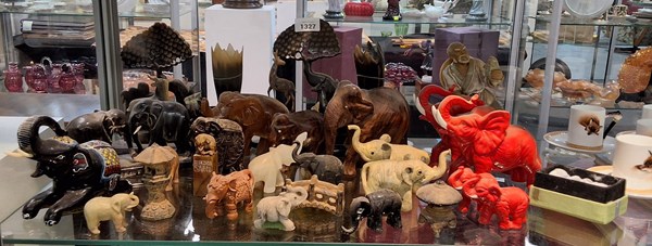 Lot 1327 - A HERD OF ELEPHANTS