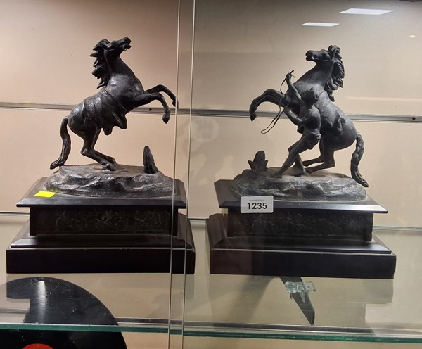 Lot 1235 - SPELTER BOOKENDS