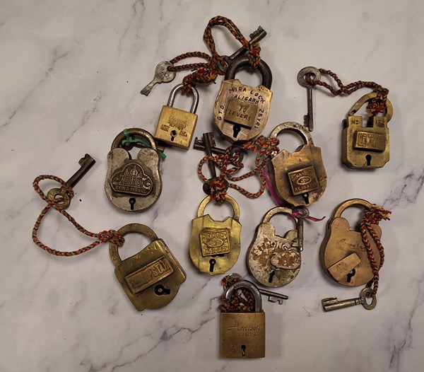 Lot 1241 - BRASS PADLOCKS