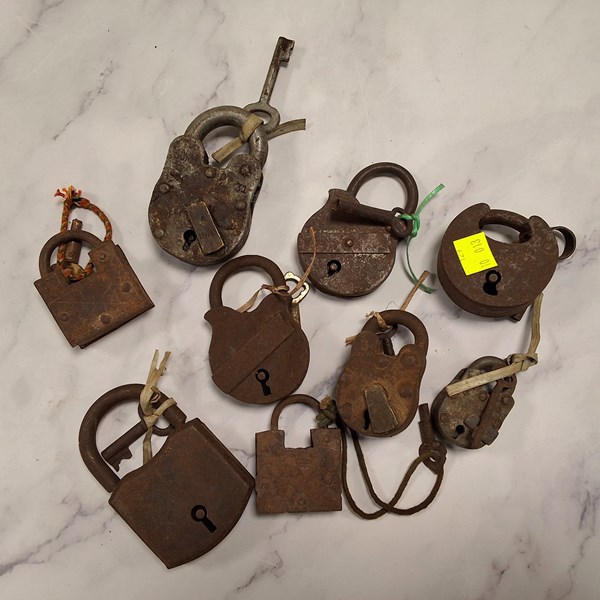 Lot 1249 - IRON PADLOCKS