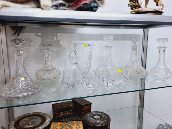 Lot 1451 - A COLLECTION OF CUT GLASS