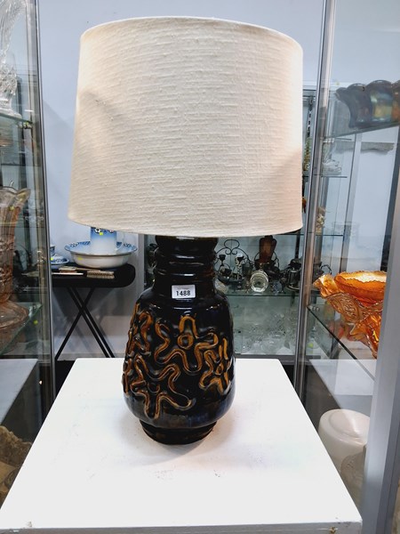 Lot 1488 - MID-CENTURY CERAMIC  LAMP