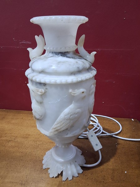 Lot 29 - MARBLE LAMP