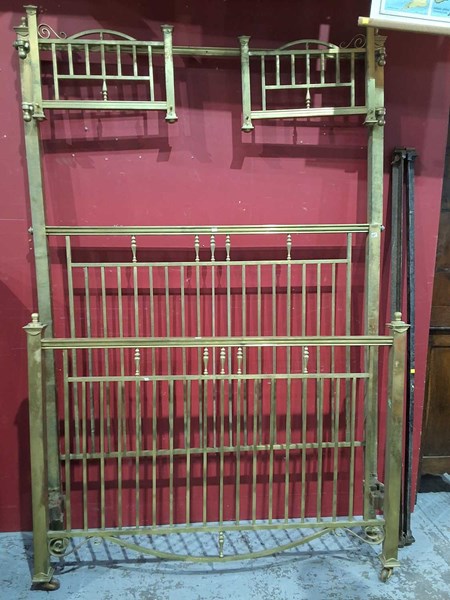 Lot 97 - BRASS BED