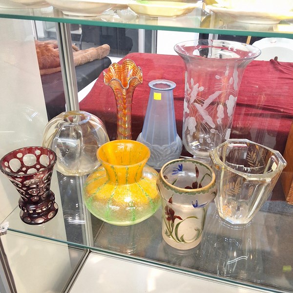 Lot 1377 - GLASS VASES