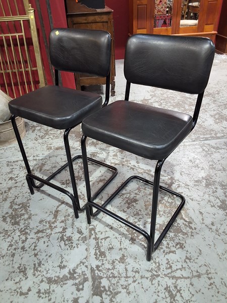 Lot 120 - PAIR OF STOOLS