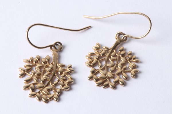 Lot 1017 - GOLD EARRINGS