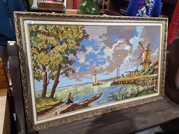 Lot 2 - LARGE FRAMED CROSS STITCH