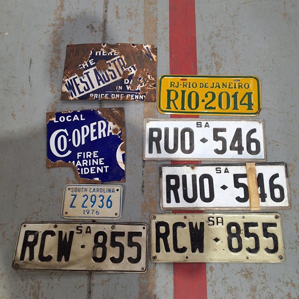 Lot 244 - NUMBER PLATES & SIGNS