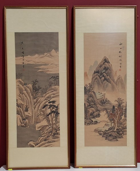 Lot 1111 - FRAMED SCROLLS