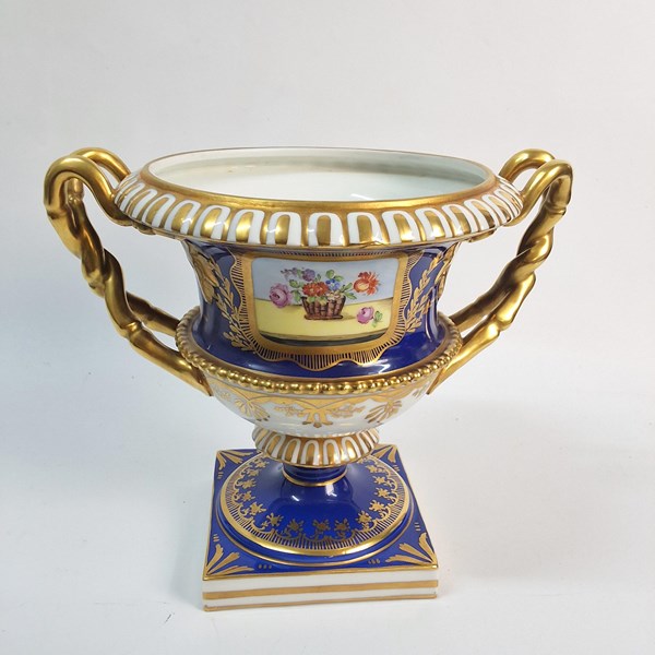 Lot 1207 - DRESDEN TWIN HANDLED URN