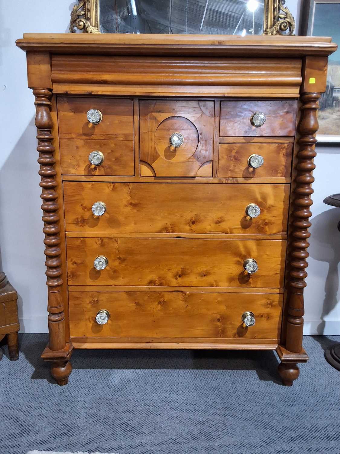 Lot 44 - HUON PINE CHEST OF DRAWERS