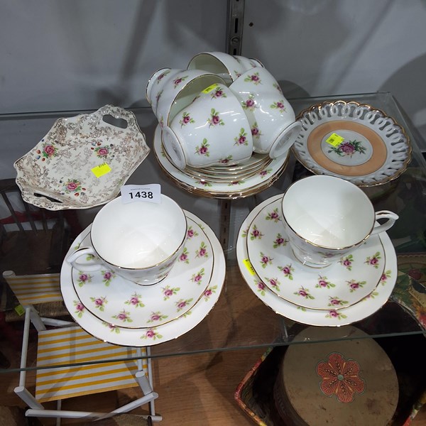 Lot 1438 - A BONE CHINA TEA SET