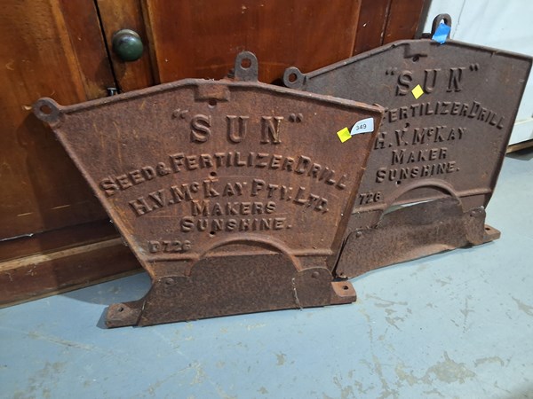 Lot 349 - SEEDER BOX ENDS