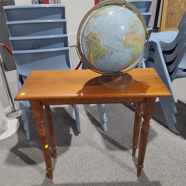 Lot 305 - HALL TABLE AND GLOBE