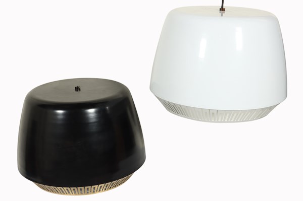 Lot 111 - TWO BEZEL PENDANT LIGHTS