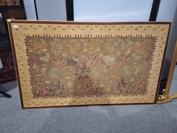 Lot 307 - FRAMED TEXTILE