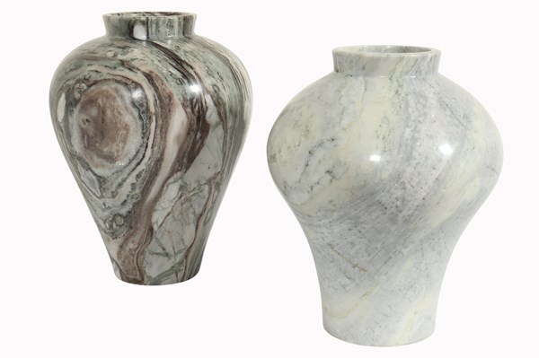 Lot 124 - TWO MARBLE VASES