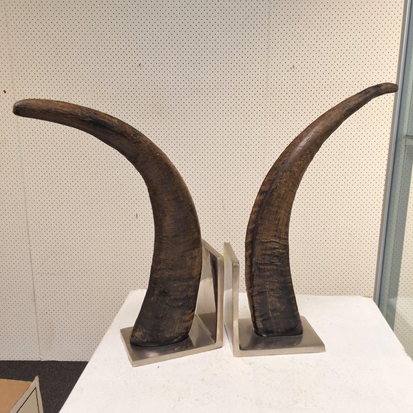 Lot 1142 - ANTLER BOOKENDS