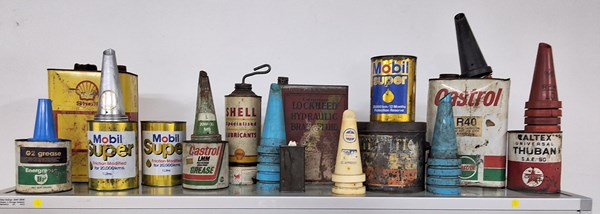 Lot 1400 - OIL TINS & TOPS