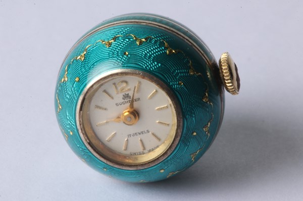 Lot 1021 - ENAMELLED PENDANT WATCH