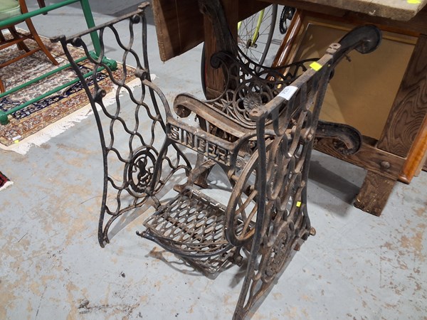 Lot 224 - BENCH ENDS AND TREADLE BASE