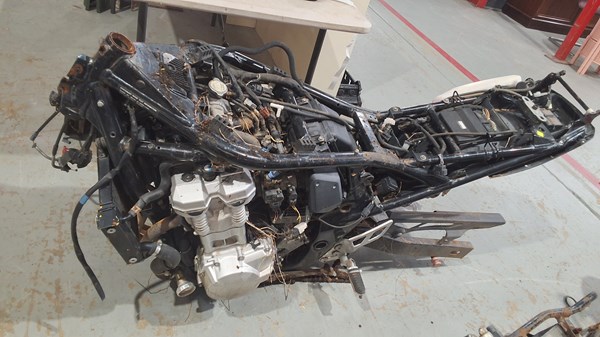 Lot 210 - MOTORCYCLE FRAME AND ENGINE