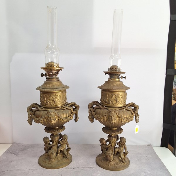 Lot 1369 - ORNATE LAMPS