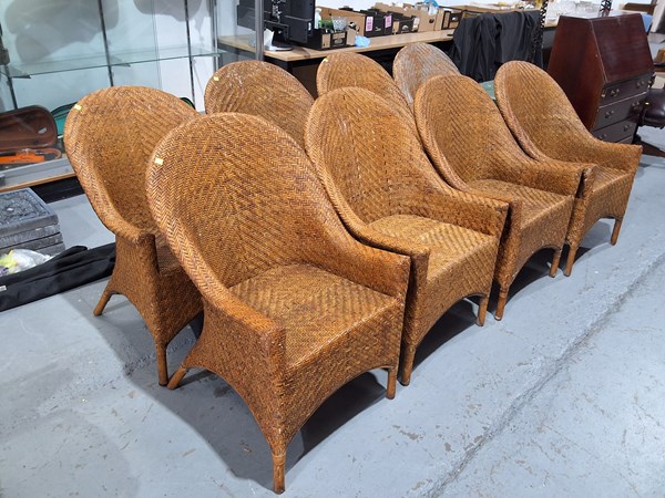 Lot 257 - CANE ARMCHAIRS