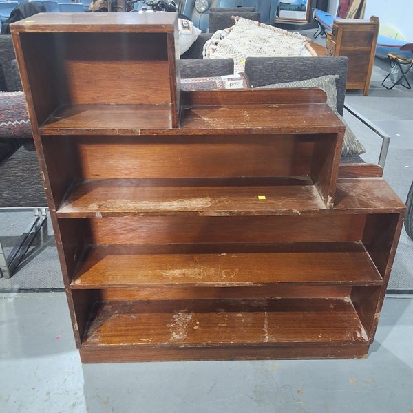 Lot 137 - STEPPED BOOKSHELF