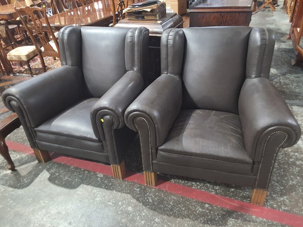 Lot 45 - CLUB ARMCHAIRS